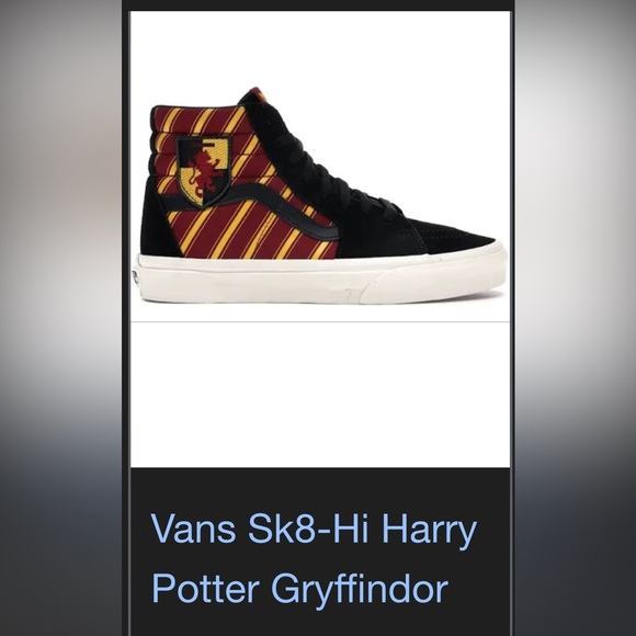 Vans Harry Potter Red and Gold Checkered Sneakers - Picture 1 of 8